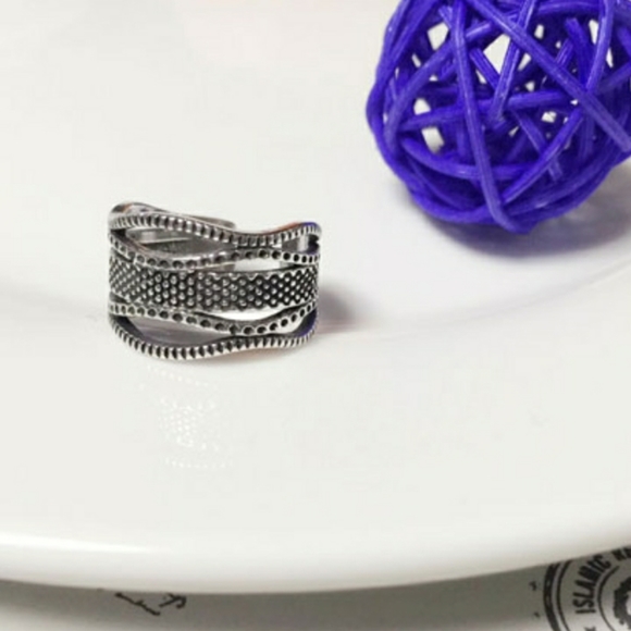 NEW Trendy Unisex | 925 Silver Multi Strand Ring - Picture 5 of 11